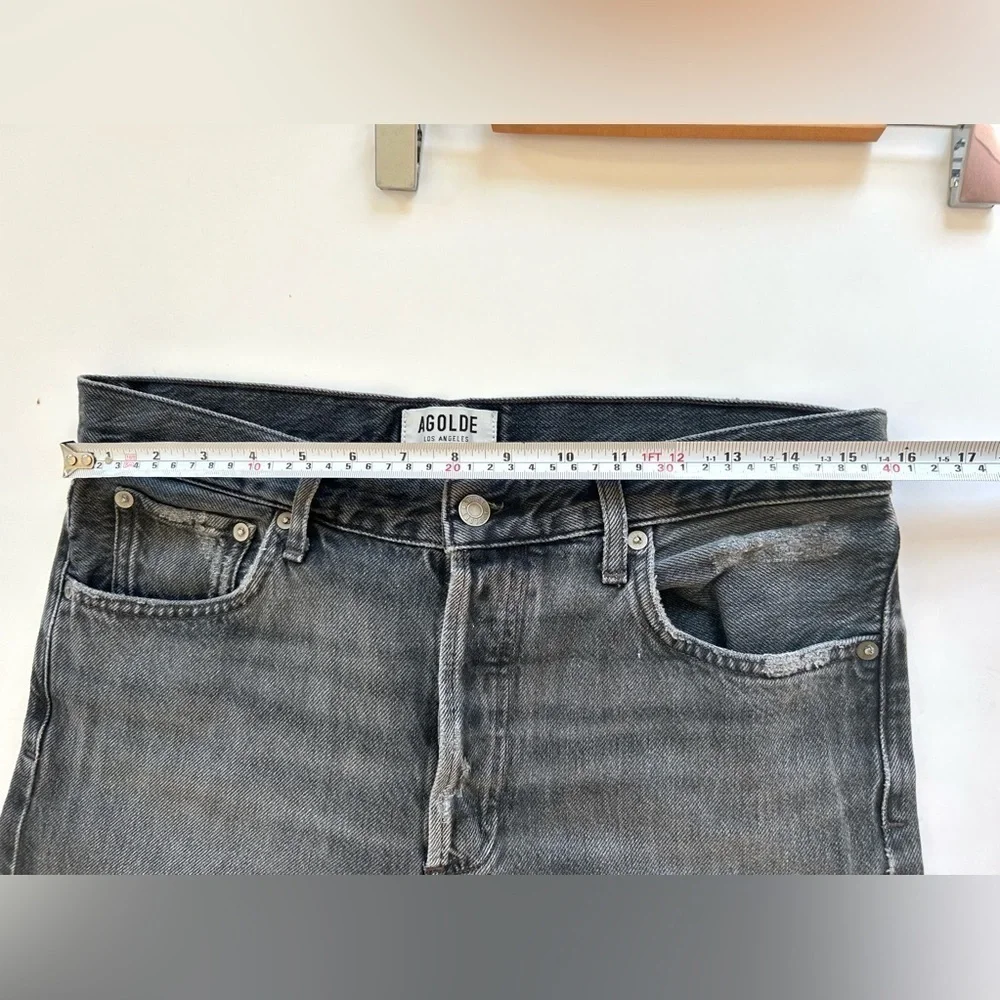 Agoldie Jamie jeans  Straight in Void washed black size 28 - Picture 10 of 12